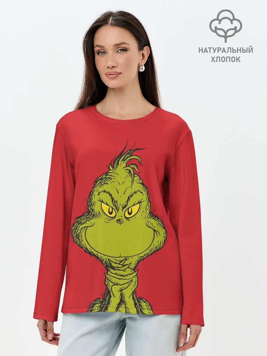 Лонгслив женский. Хлопок / Grinch