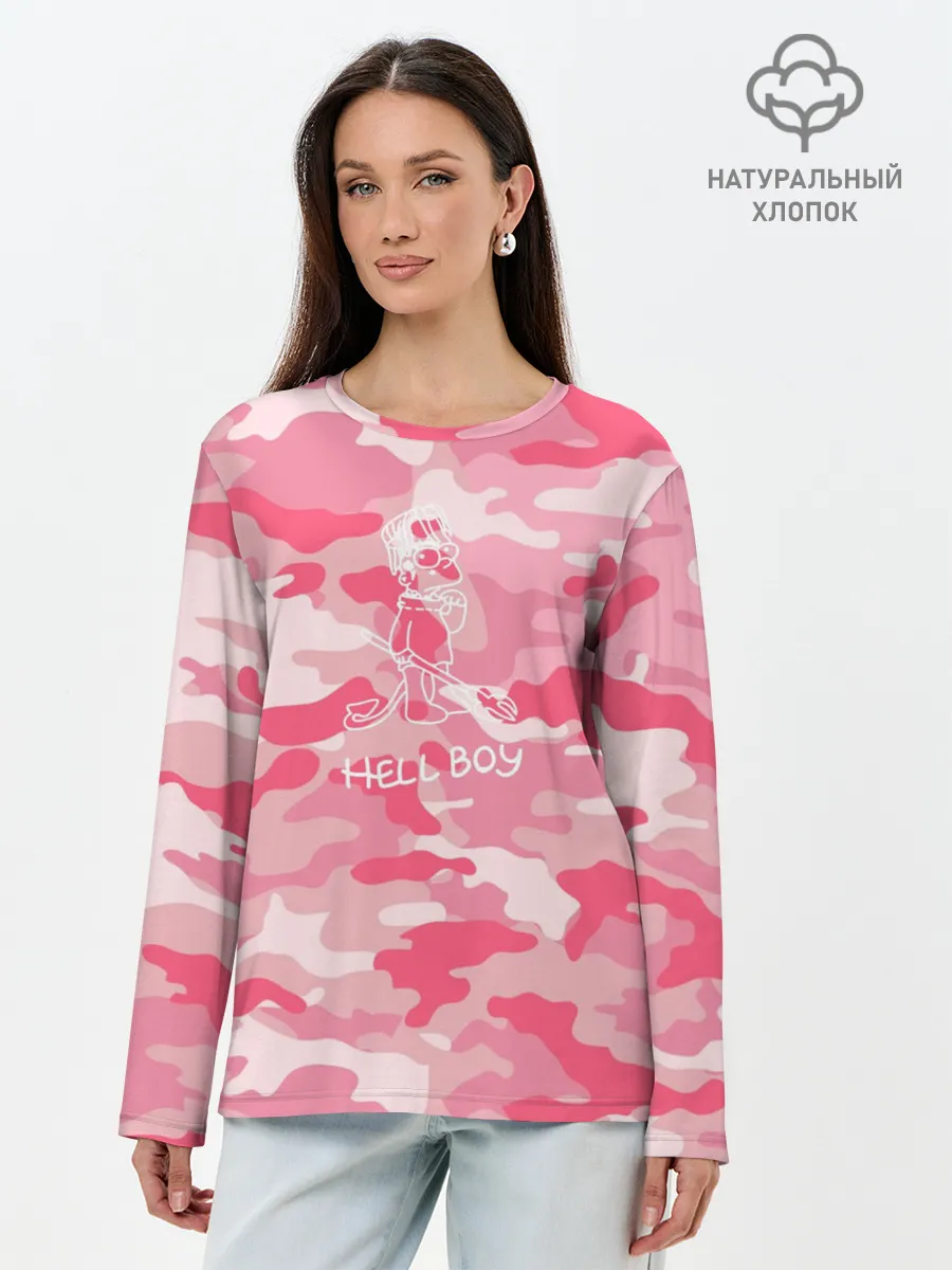 Лонгслив женский. Хлопок / Hellboy