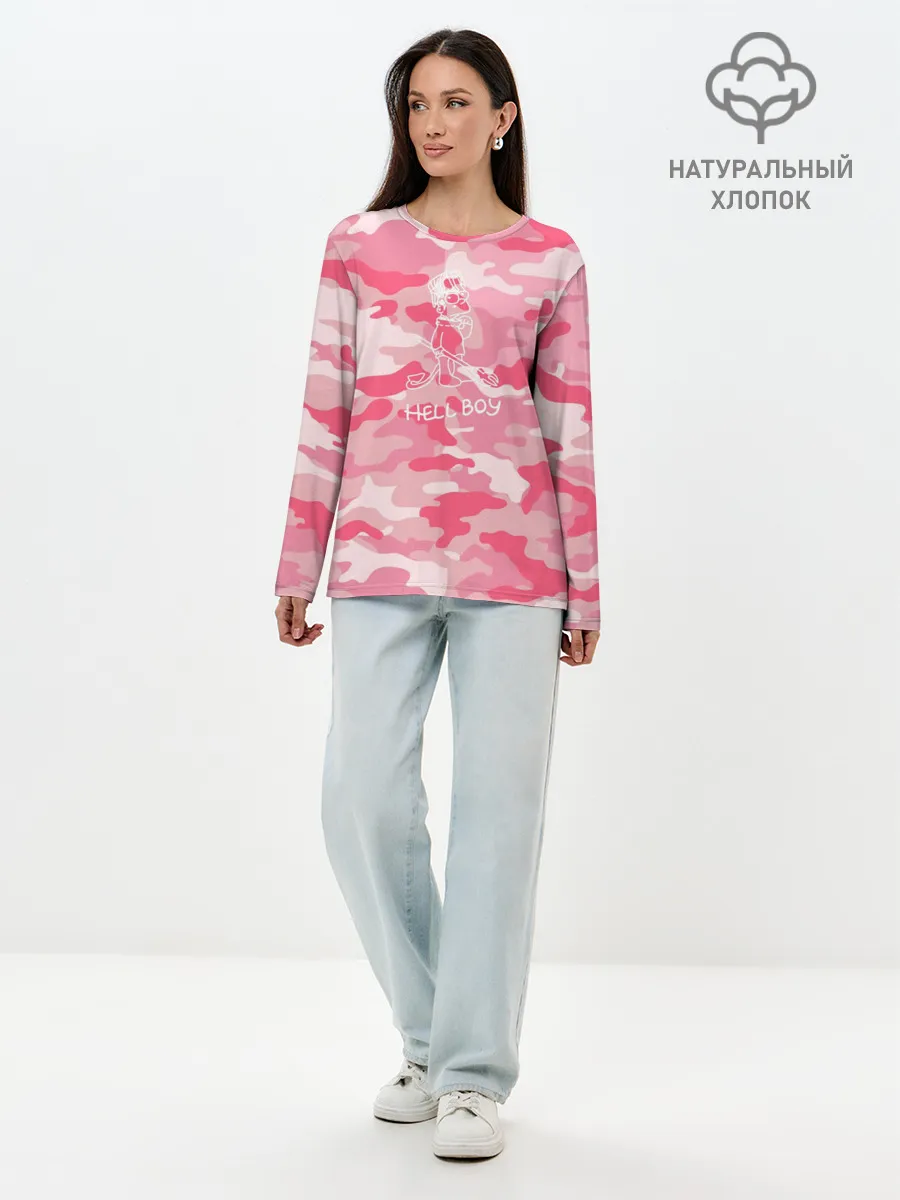 Лонгслив женский. Хлопок / Hellboy