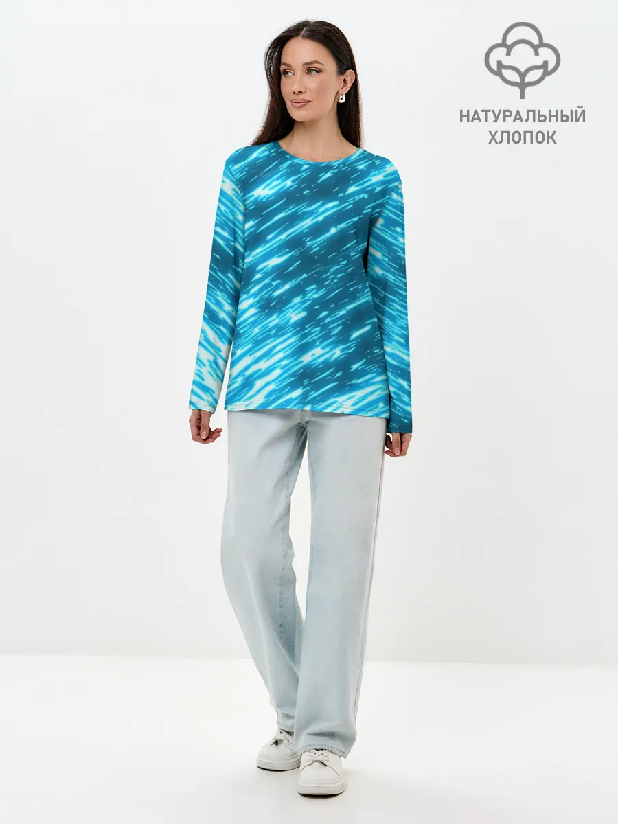 Лонгслив женский. Хлопок / ЛЕДЯНОЙ ШТОРМ