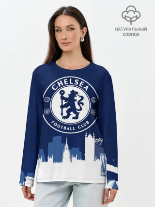 Лонгслив женский. Хлопок / Челси