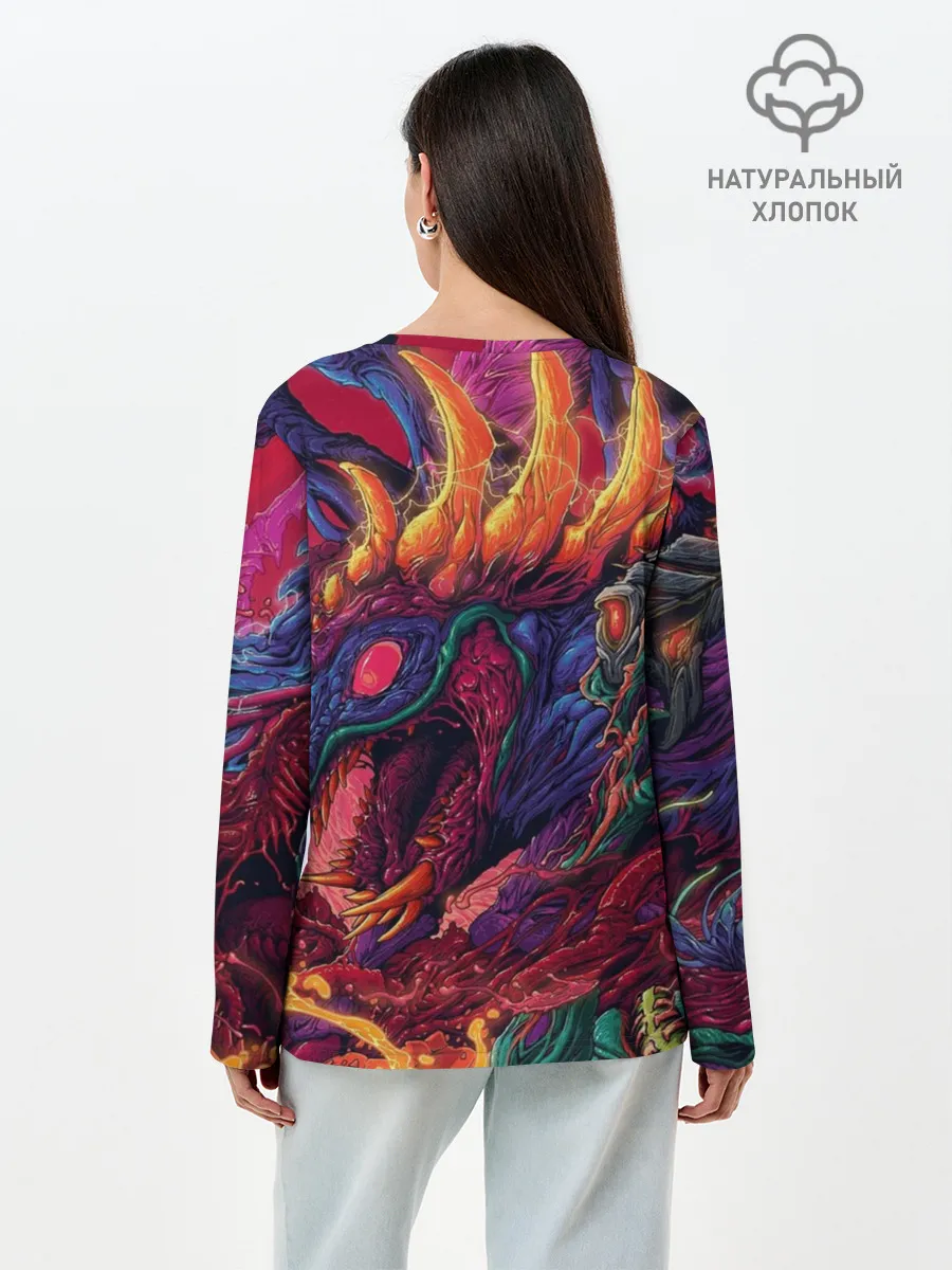 Лонгслив женский. Хлопок / HyperBEAST