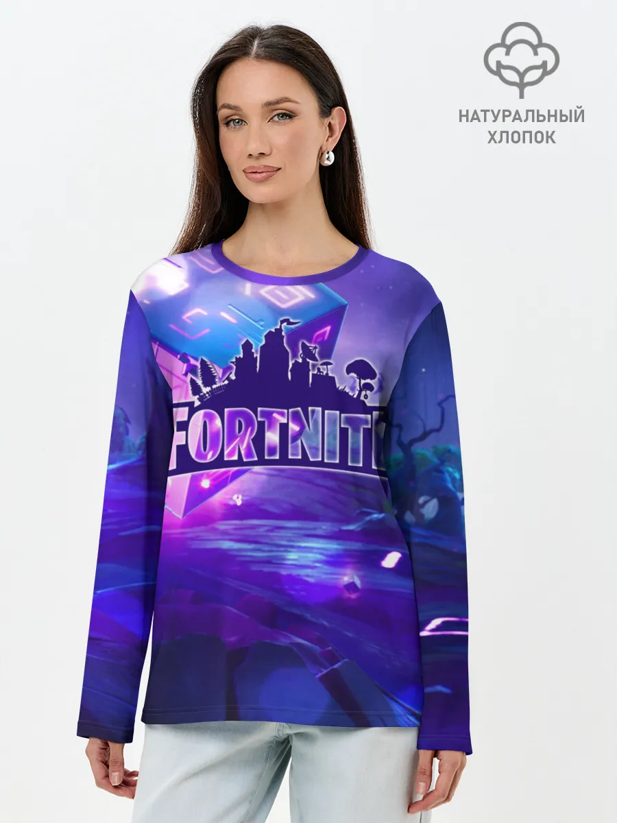 Лонгслив женский. Хлопок / Fortnite