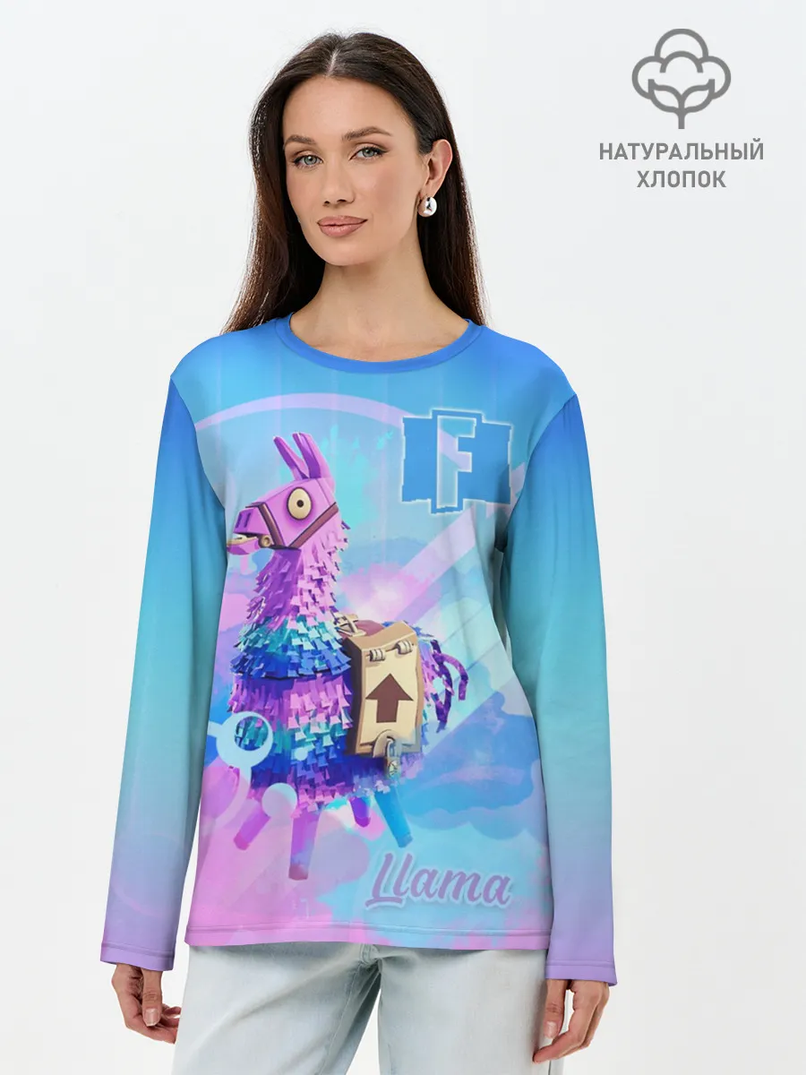 Лонгслив женский. Хлопок / Fortnite