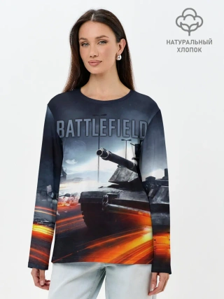 Лонгслив женский. Хлопок / BATTLEFIELD
