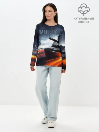 Лонгслив женский. Хлопок / BATTLEFIELD