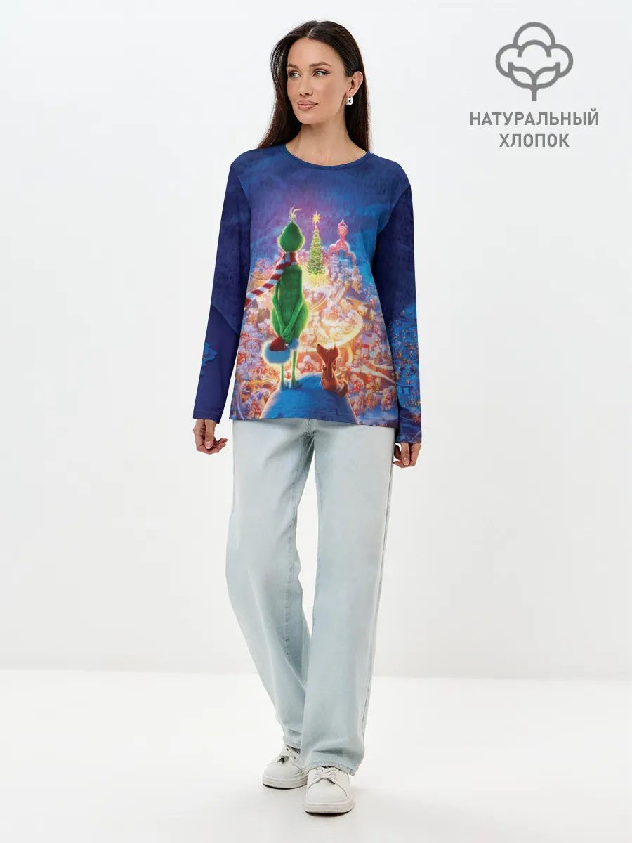 Лонгслив женский. Хлопок / Dr. Seuss The Grinch