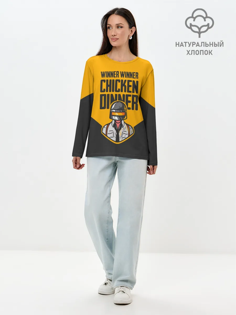 Лонгслив женский. Хлопок / PUBG