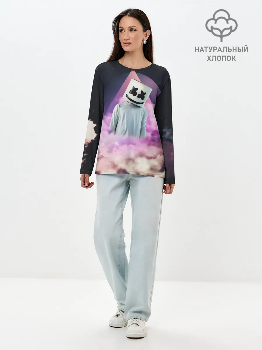 Лонгслив женский. Хлопок / Marshmallow