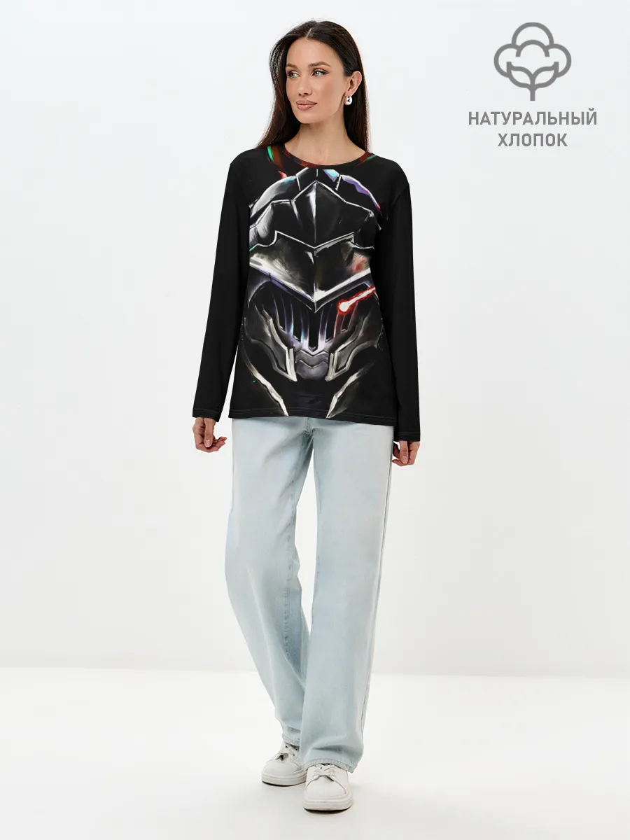 Лонгслив женский. Хлопок / Маска Убийцы Гоблинов в тени