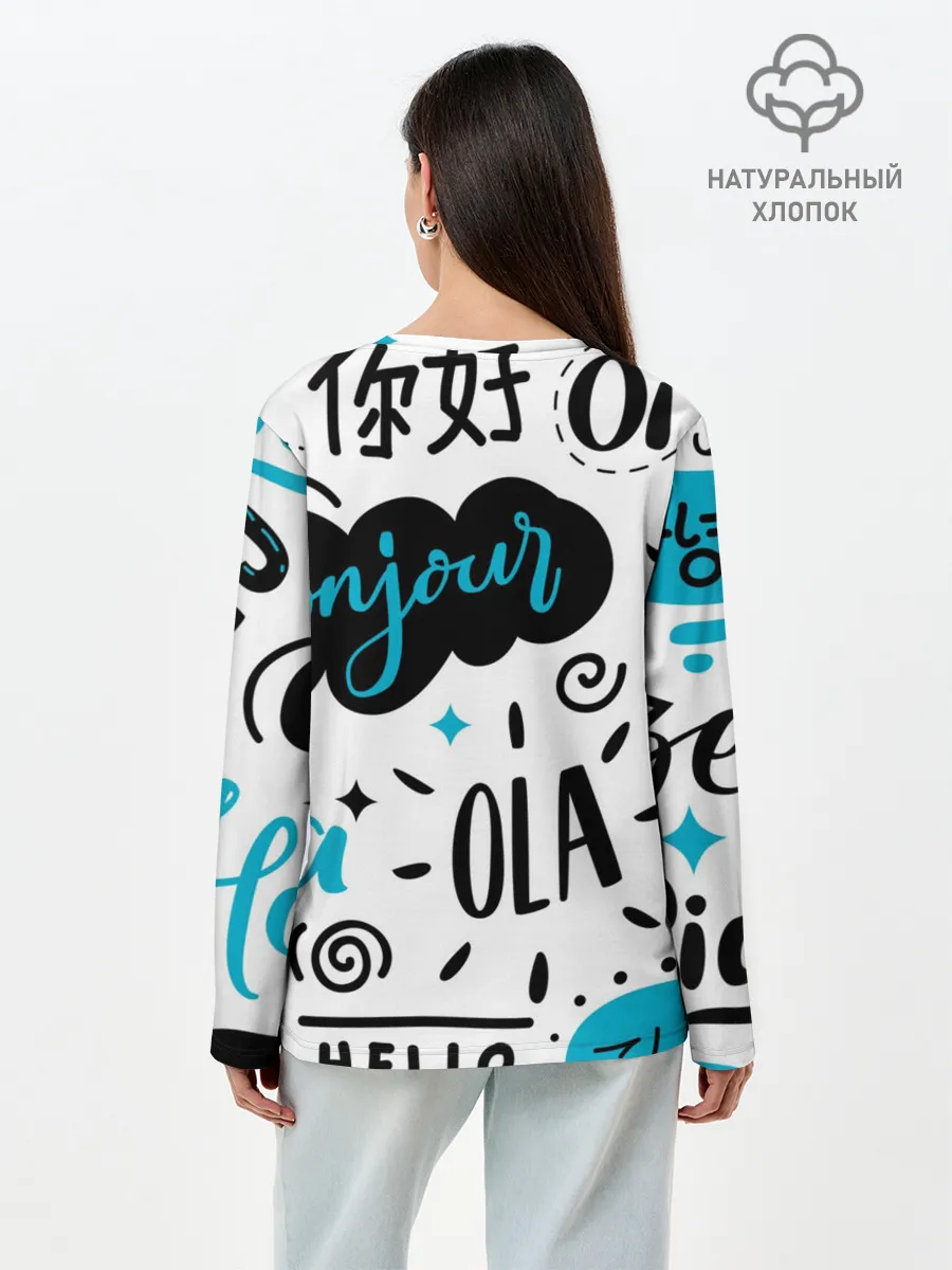 Лонгслив женский. Хлопок / Hello