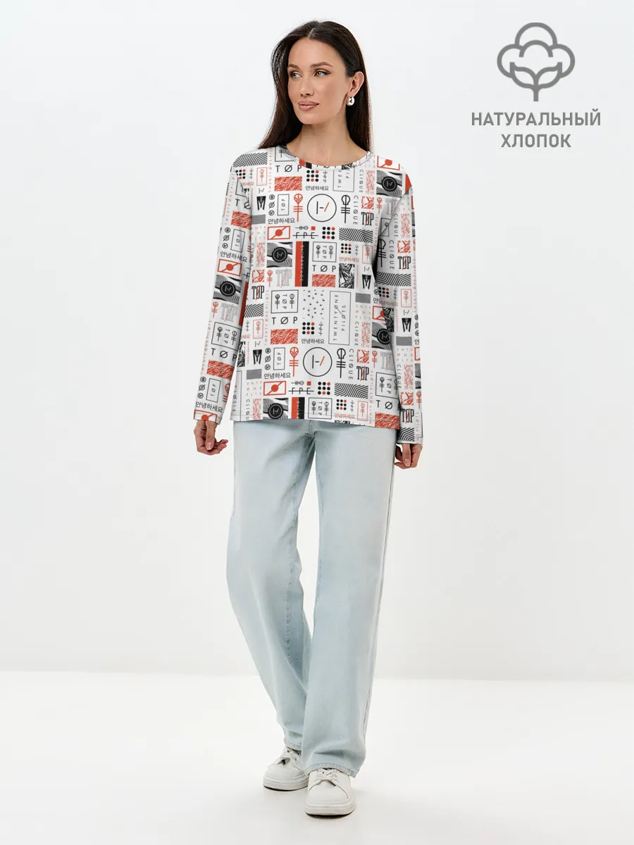 Лонгслив женский. Хлопок / Twenty One Pilots - Blurryface