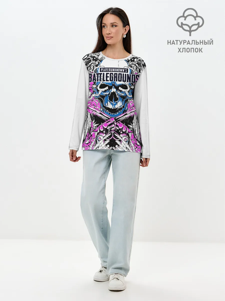 Лонгслив женский. Хлопок / PUBG