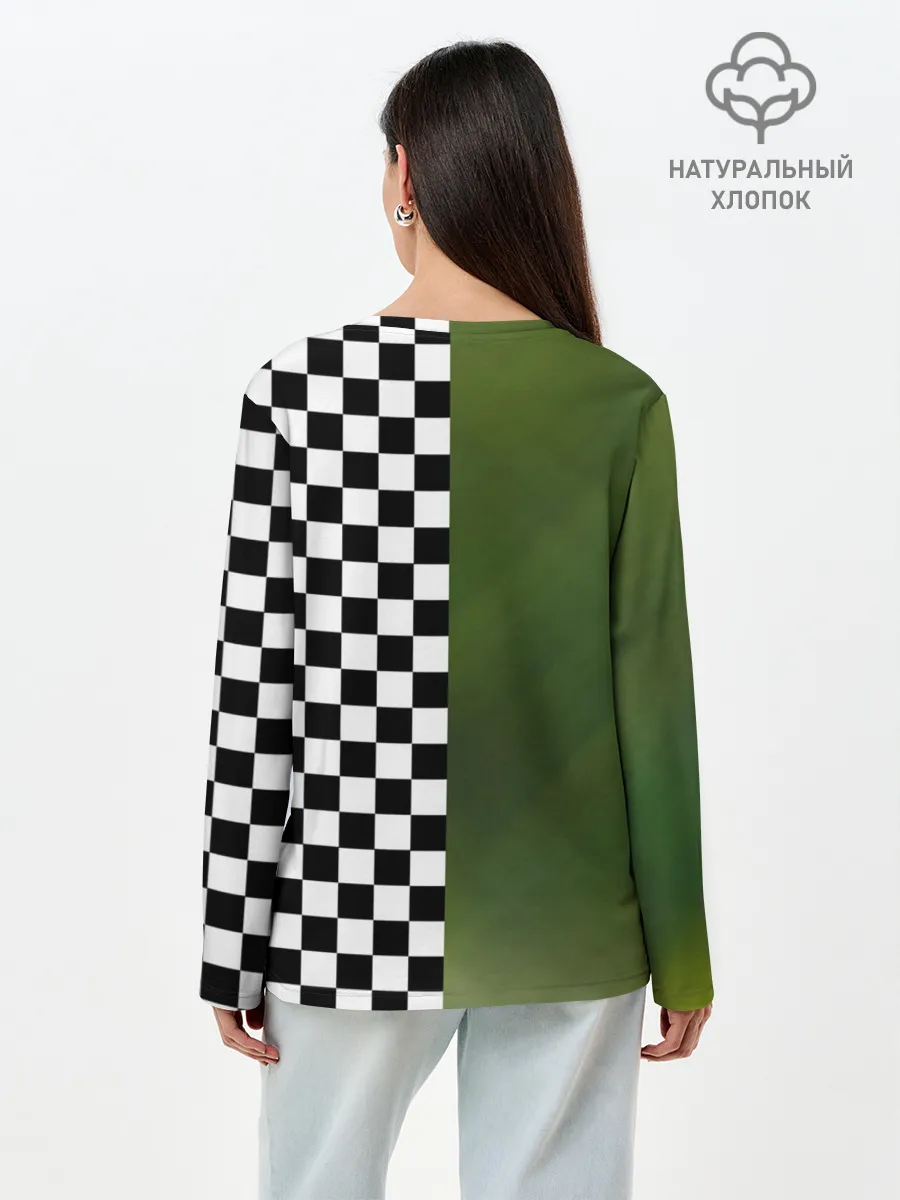 Лонгслив женский. Хлопок / Френдзона Кроки