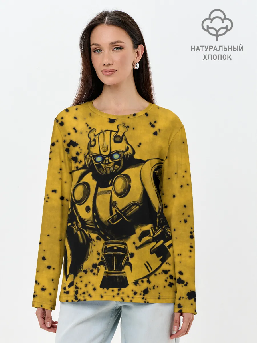 Лонгслив женский. Хлопок / Bumblebee
