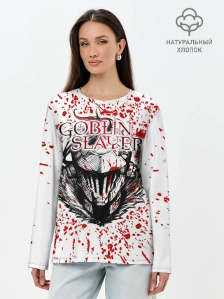 Лонгслив женский. Хлопок / Goblin Slayer blood spots