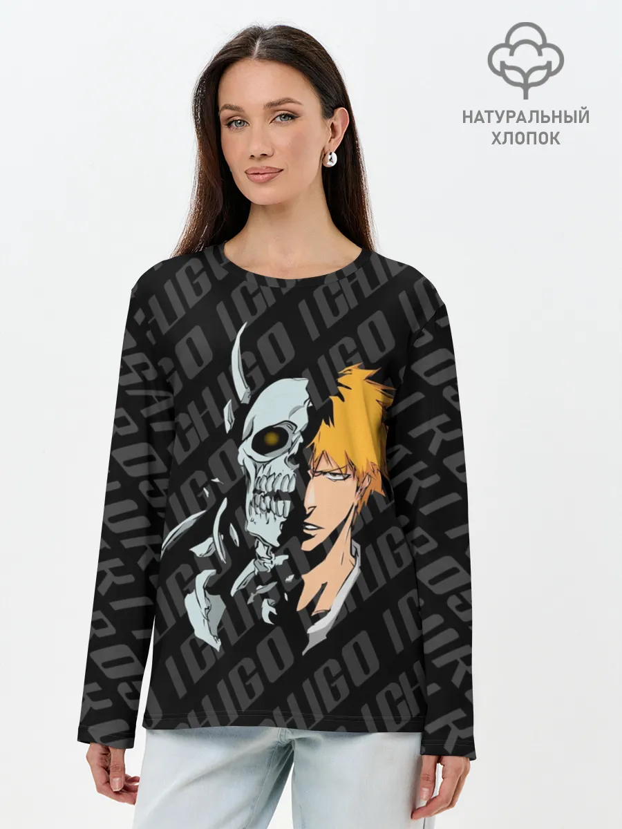 Лонгслив женский. Хлопок / Куросаки Ичиго