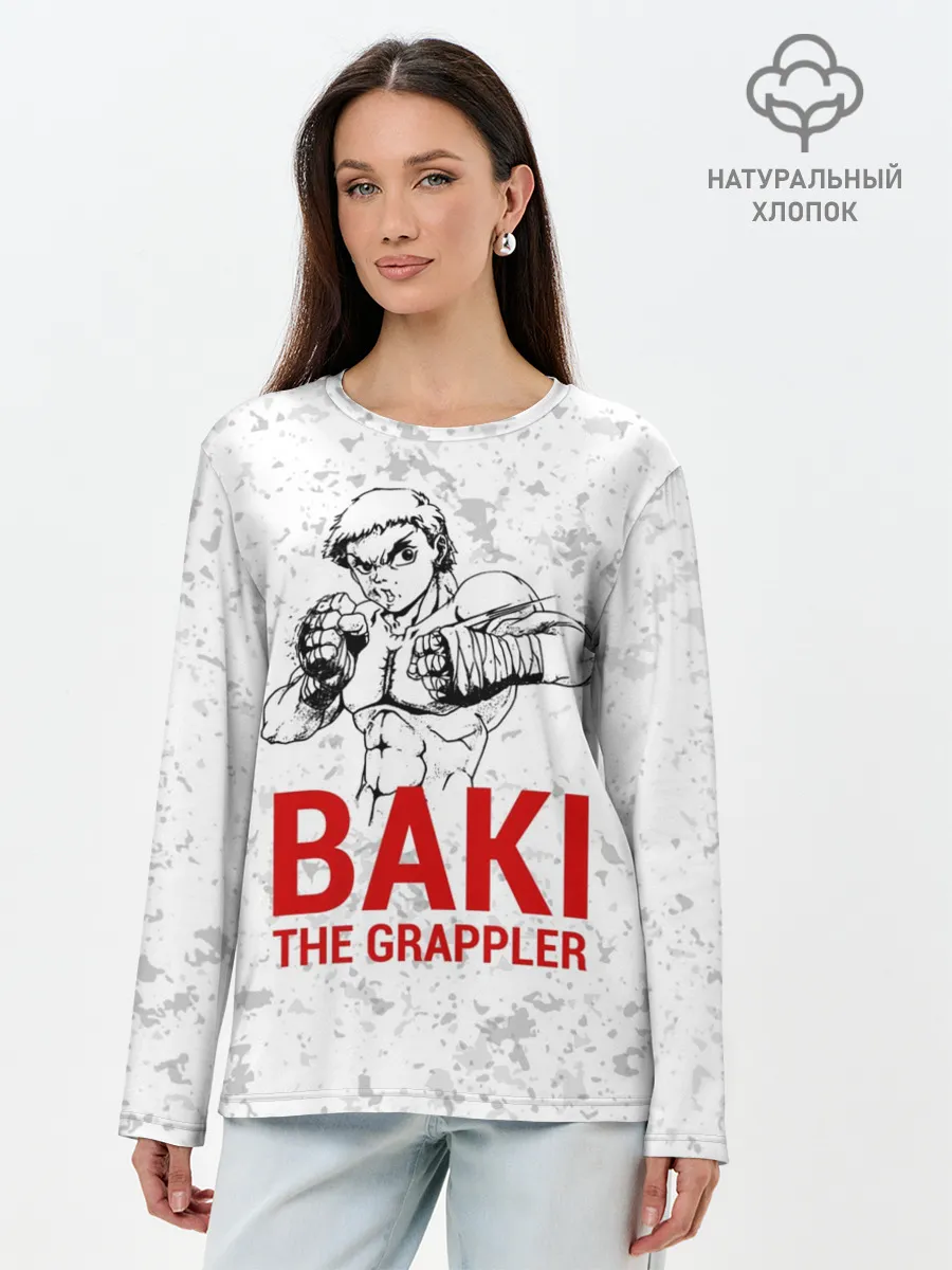Лонгслив женский. Хлопок / Baki the Grappler