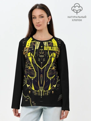 Лонгслив женский. Хлопок / Автобот Бамблби