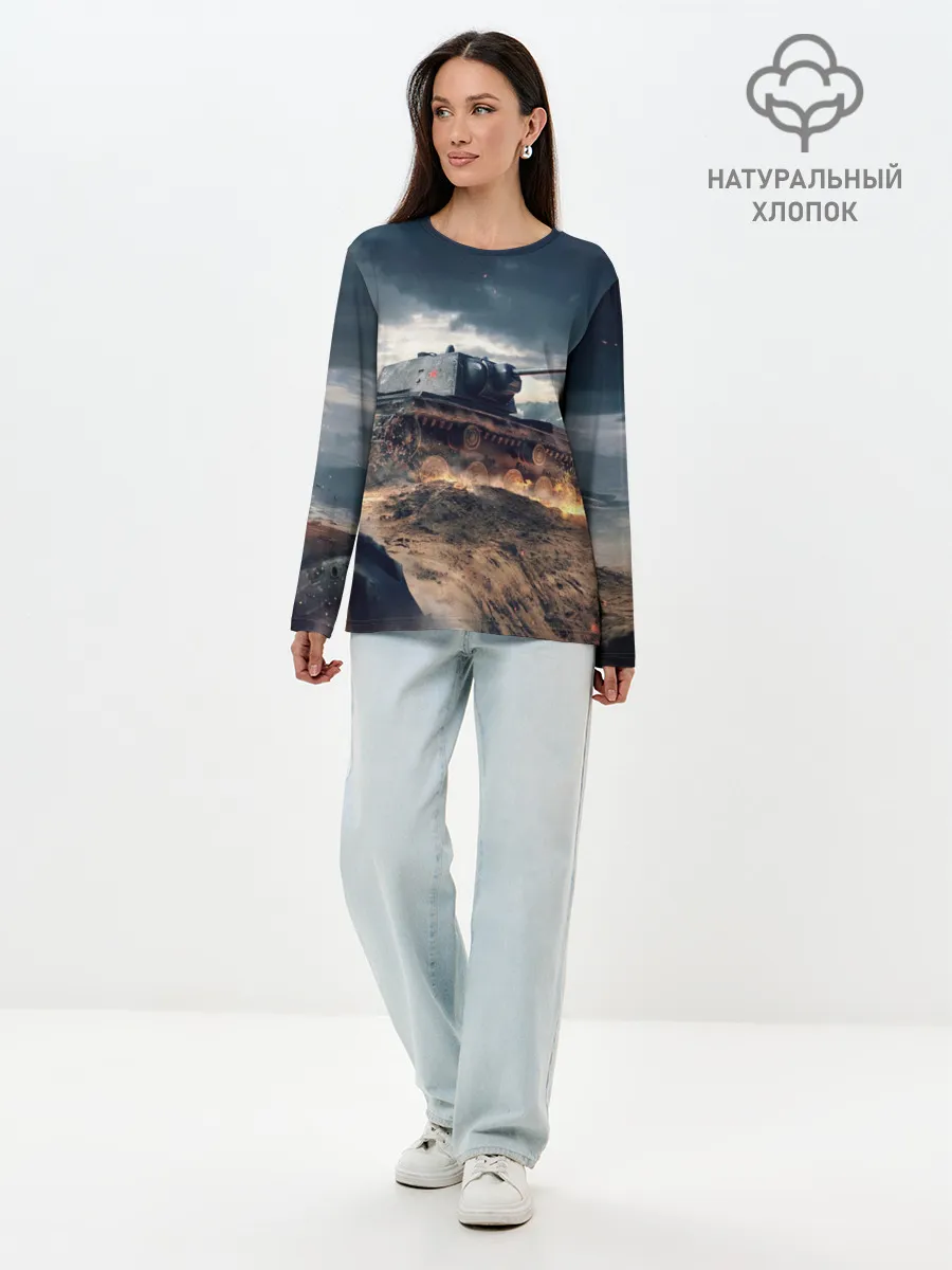 Лонгслив женский. Хлопок / Танк