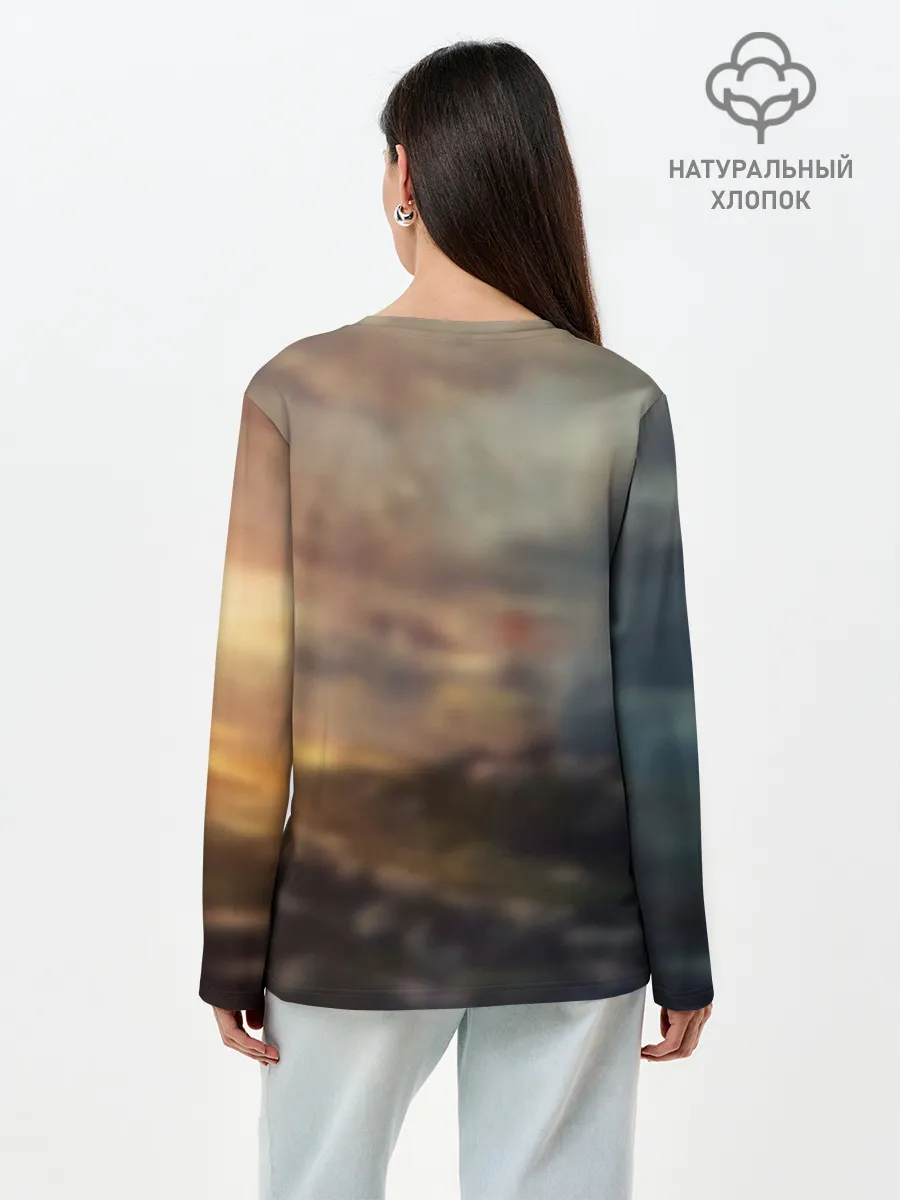 Лонгслив женский. Хлопок / Танки