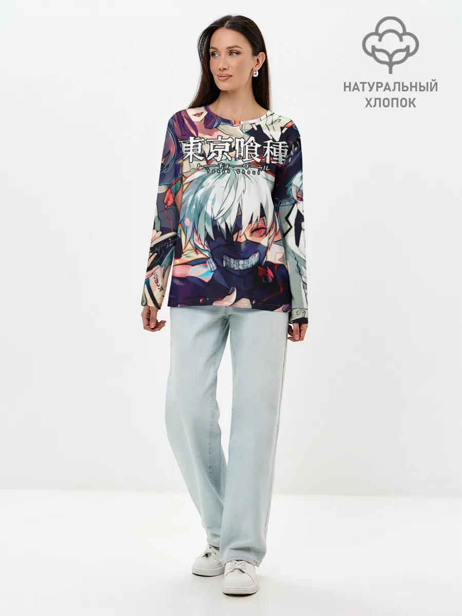 Лонгслив женский. Хлопок / Tokyo Ghoul
