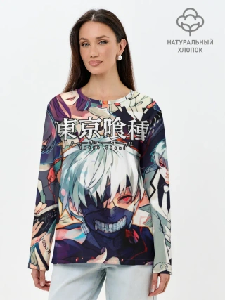 Лонгслив женский. Хлопок / Tokyo Ghoul