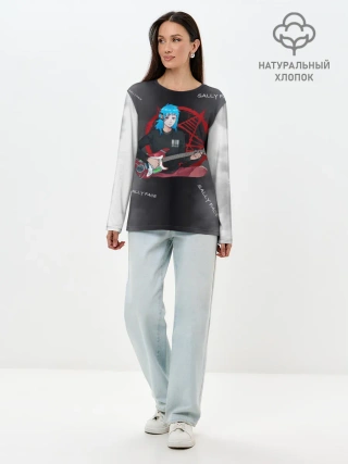 Лонгслив женский. Хлопок / Sally Face with a Guitar