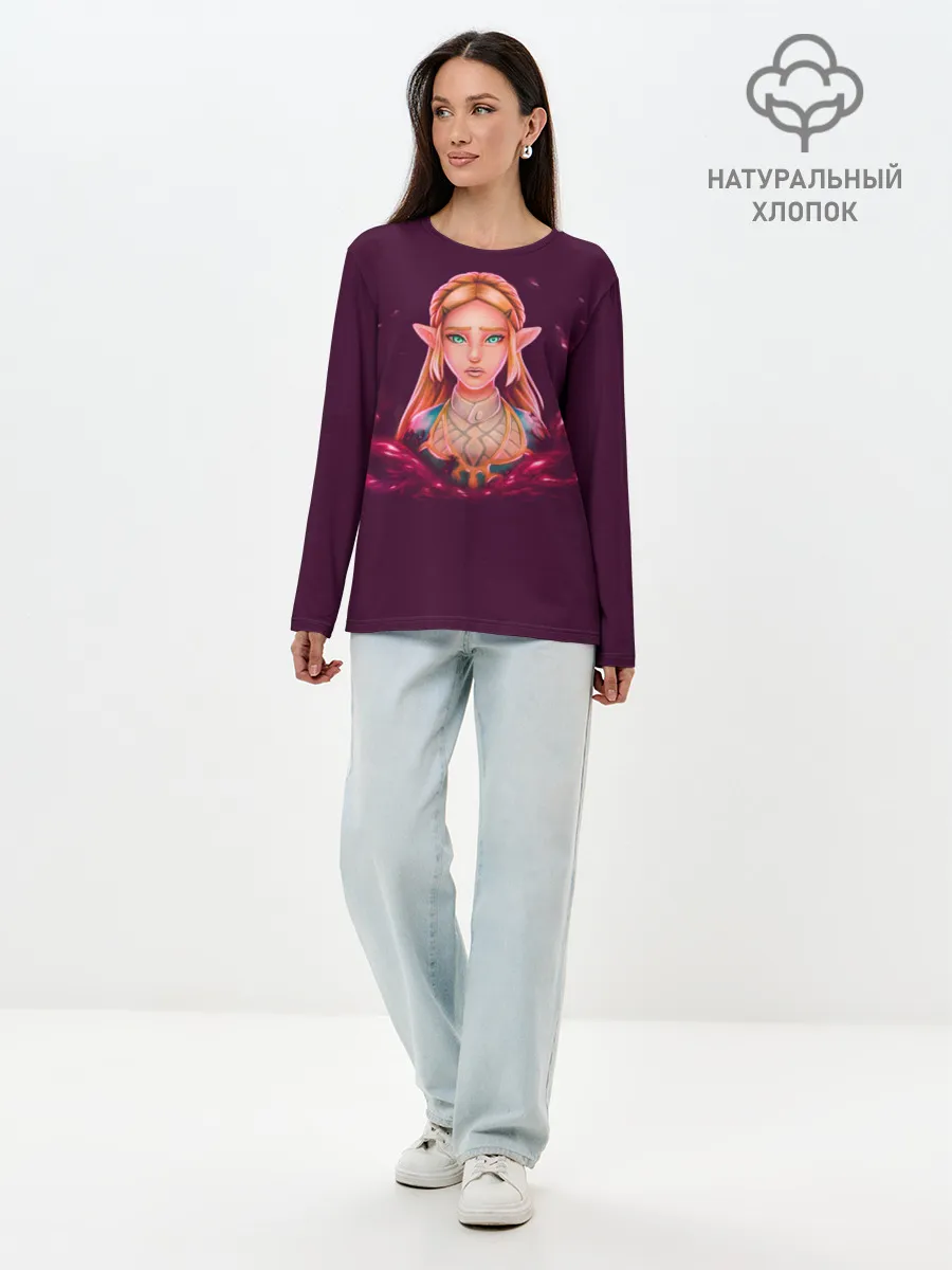 Лонгслив женский. Хлопок / Принцесса Зельда