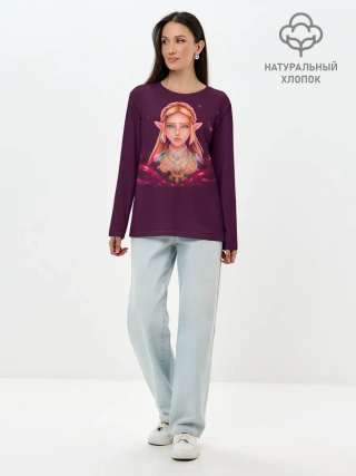 Лонгслив женский. Хлопок / Принцесса Зельда