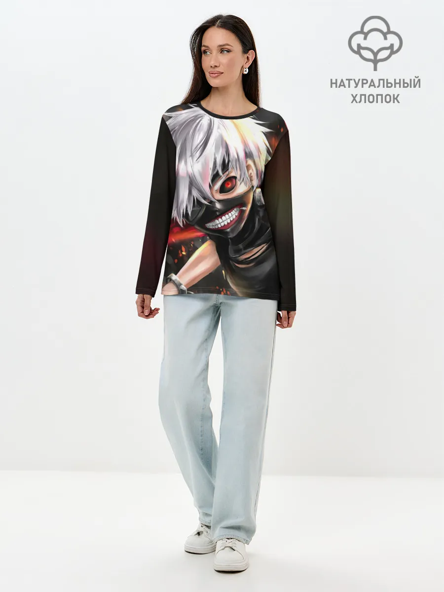 Лонгслив женский. Хлопок / Tokyo Ghoul