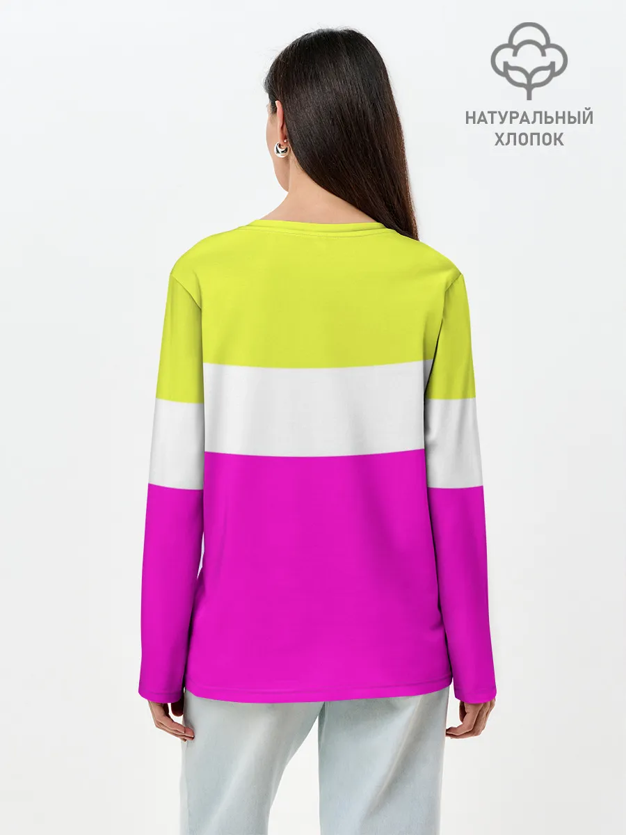 Лонгслив женский. Хлопок / Serious розовый