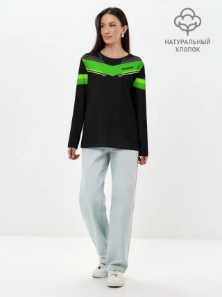 Лонгслив женский. Хлопок / Kawasaki club