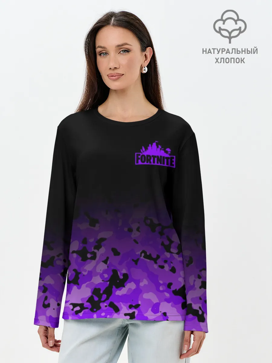 Лонгслив женский. Хлопок / Fortnite