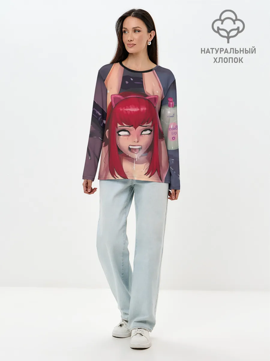 Лонгслив женский. Хлопок / Лика Заповедник Зелирия