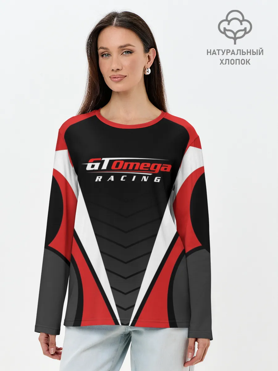Лонгслив женский. Хлопок / Форма GT Omega