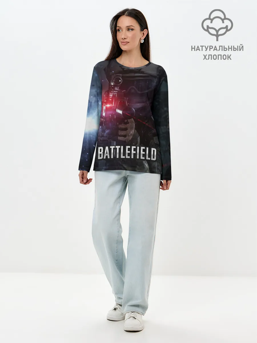 Лонгслив женский. Хлопок / BATTLEFIELD