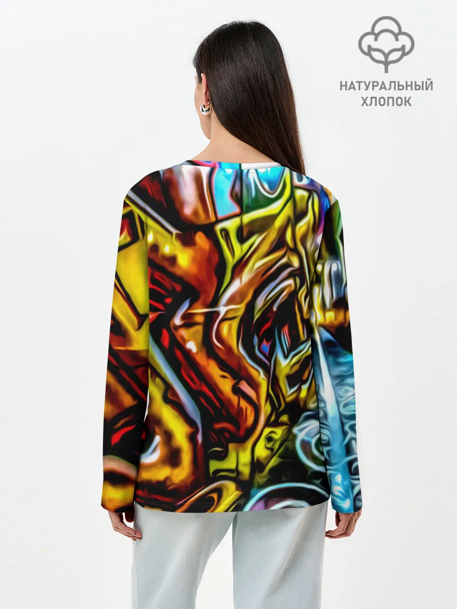 Лонгслив женский. Хлопок / Твой уличный стиль!