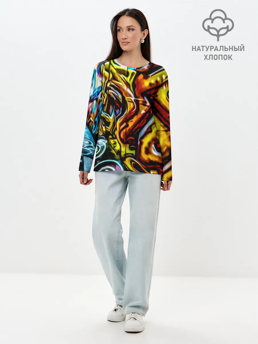 Лонгслив женский. Хлопок / Твой уличный стиль!