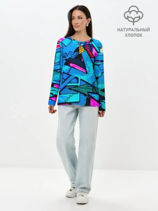 Лонгслив женский. Хлопок / GRAFFITY