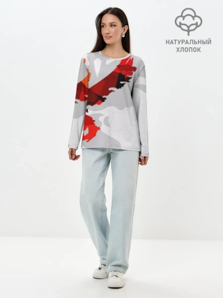 Лонгслив женский. Хлопок / Pokemon GO