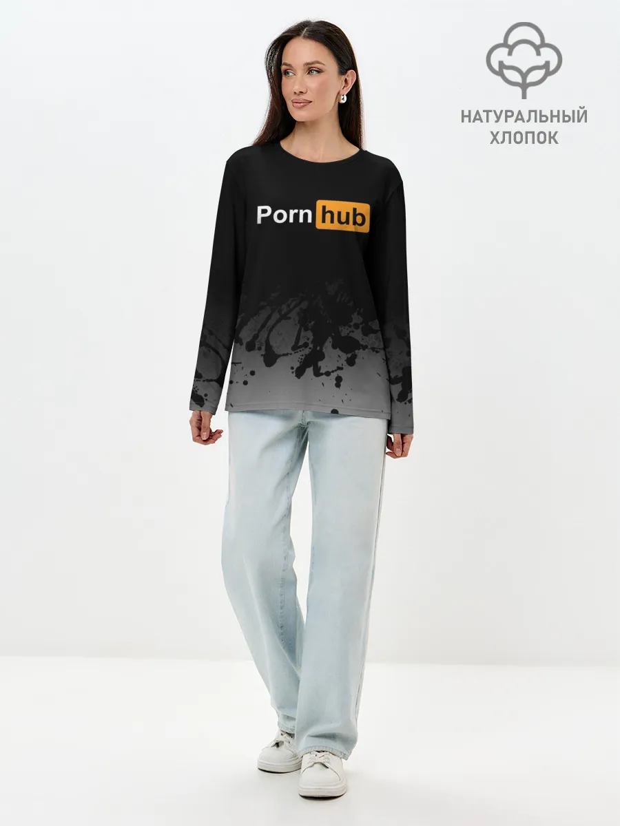 Лонгслив женский. Хлопок / Pornhub