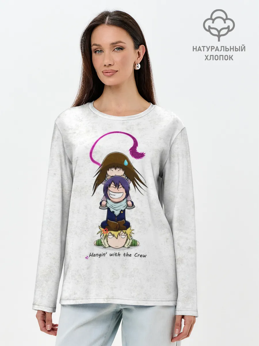 Лонгслив женский. Хлопок / Милашные Ято, Юкинэ и Хиёри