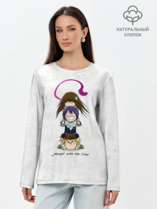 Лонгслив женский. Хлопок / Милашные Ято, Юкинэ и Хиёри