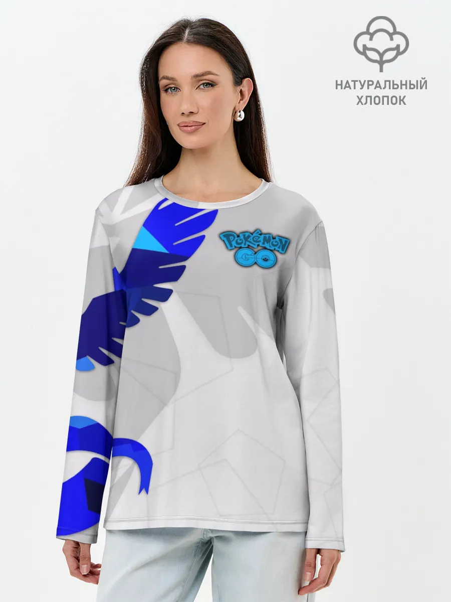 Лонгслив женский. Хлопок / Pokemon GO
