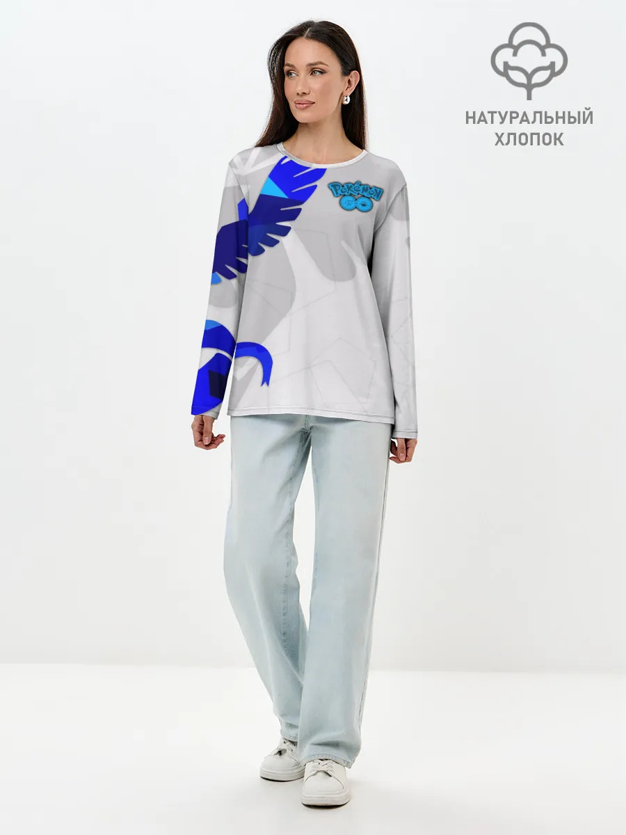 Лонгслив женский. Хлопок / Pokemon GO