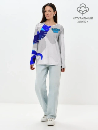 Лонгслив женский. Хлопок / Pokemon GO