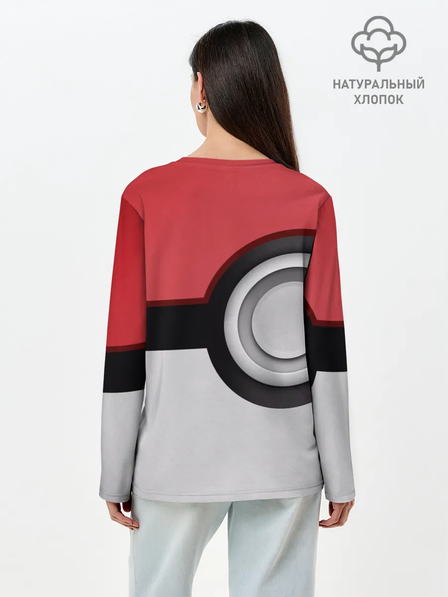 Лонгслив женский. Хлопок / Pokemon GO