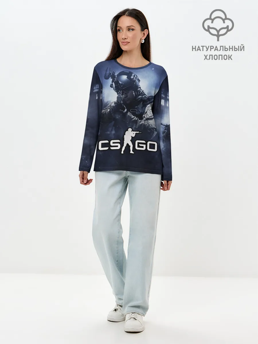 Лонгслив женский. Хлопок / Counter Strike
