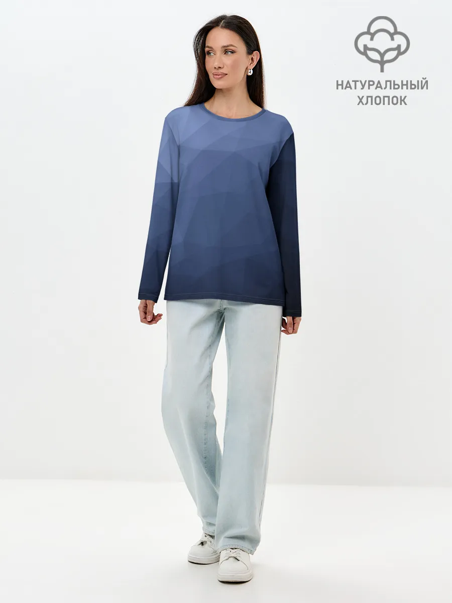 Лонгслив женский. Хлопок / АБСТРАКЦИЯ